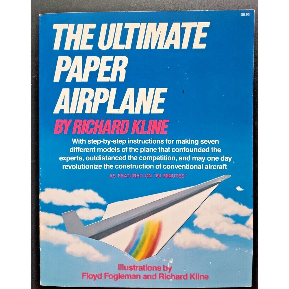 1985 The Ultimate Paper Airplane Long Flight Distance Blueprints Book M35